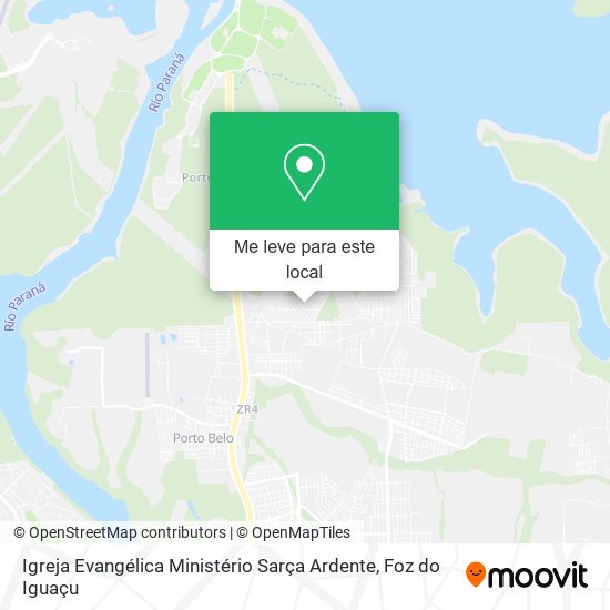 Igreja Evangélica Ministério Sarça Ardente mapa