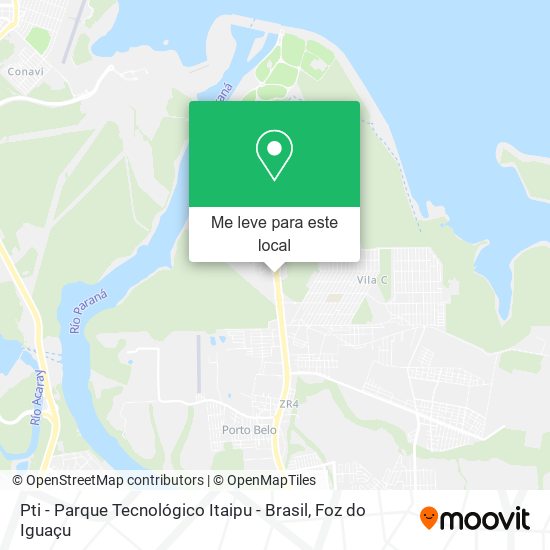 Pti - Parque Tecnológico Itaipu - Brasil mapa