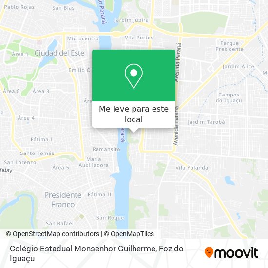 Colégio Estadual Monsenhor Guilherme mapa