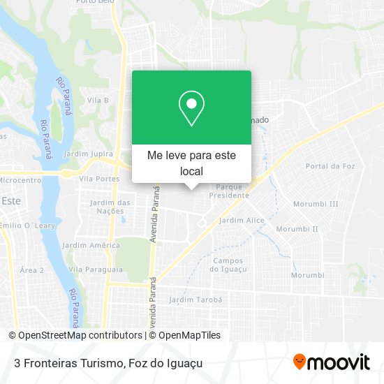 3 Fronteiras Turismo mapa