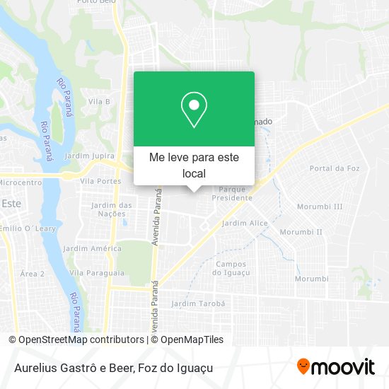 Aurelius Gastrô e Beer mapa