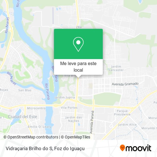 Vidraçaria Brilho do S mapa
