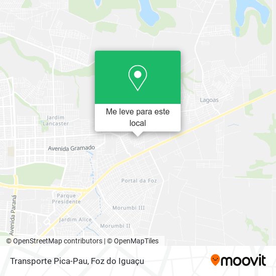 Transporte Pica-Pau mapa