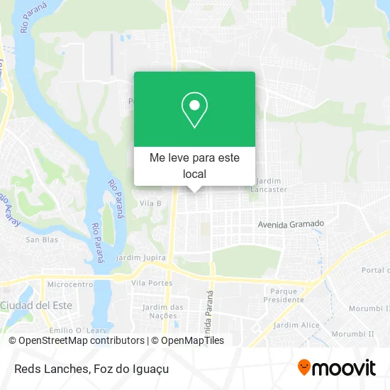 Reds Lanches mapa