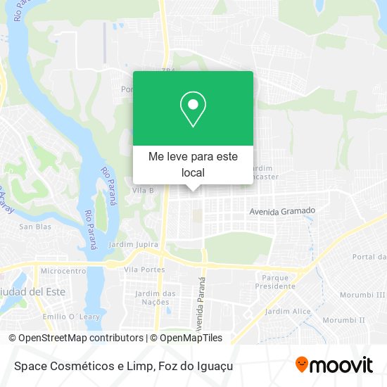Space Cosméticos e Limp mapa
