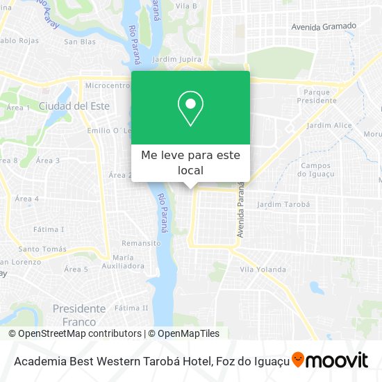 Academia Best Western Tarobá Hotel mapa