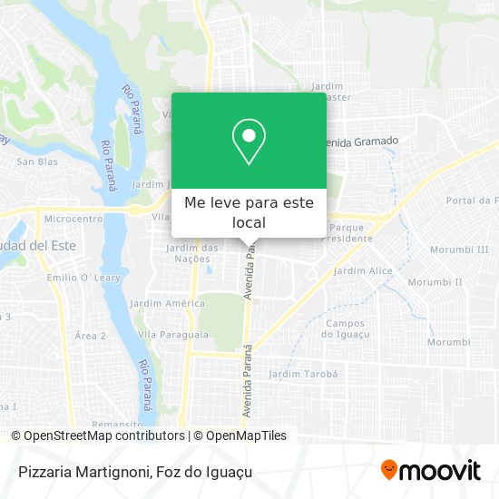 Pizzaria Martignoni mapa