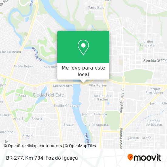 BR-277, Km 734 mapa
