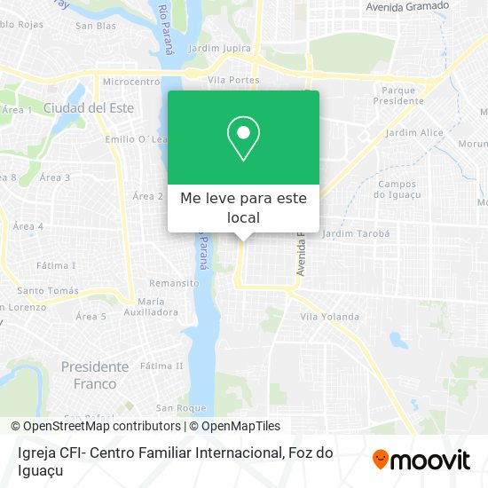 Igreja CFI- Centro Familiar Internacional mapa