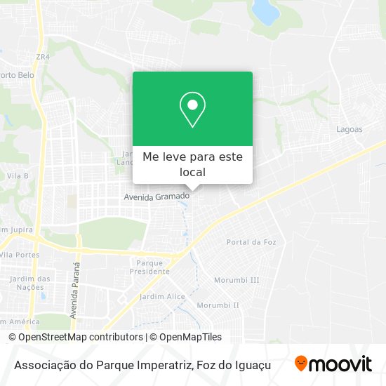 Associação do Parque Imperatriz mapa