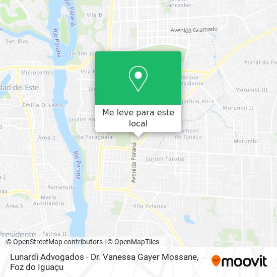 Lunardi Advogados - Dr. Vanessa Gayer Mossane mapa