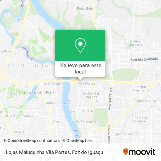 Lojas Maluquinha Vila Portes mapa
