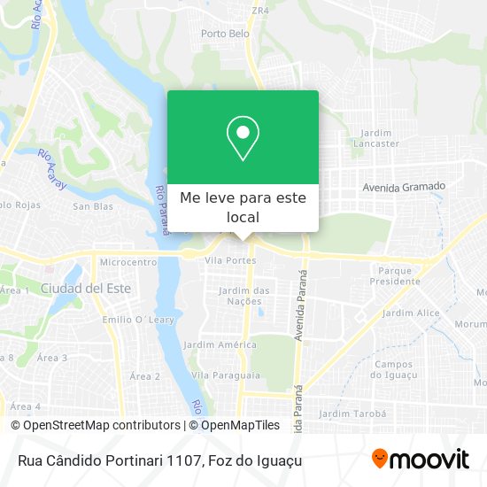 Rua Cândido Portinari 1107 mapa