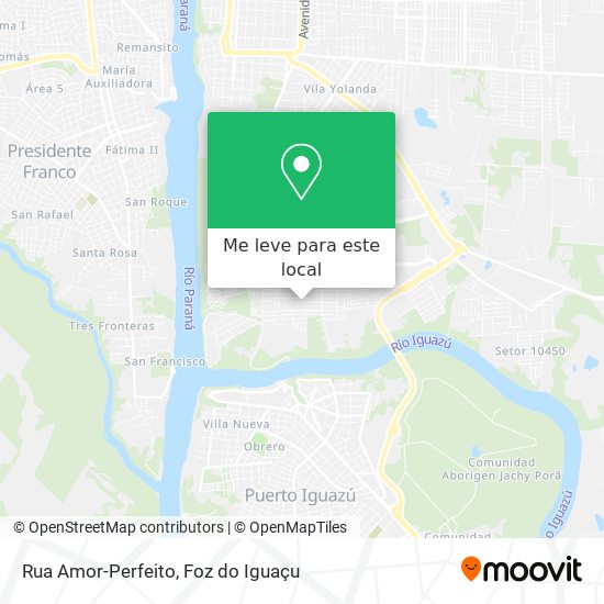 Rua Amor-Perfeito mapa