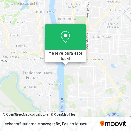 echaporã turismo e navegação mapa