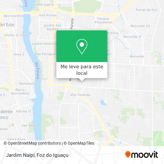 Jardim Naipi mapa