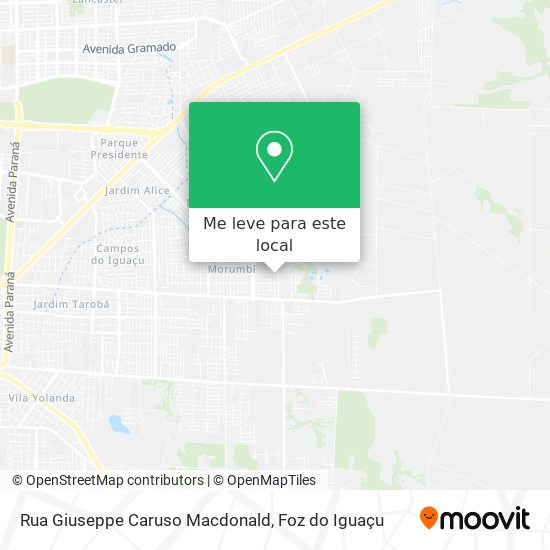 Rua Giuseppe Caruso Macdonald mapa