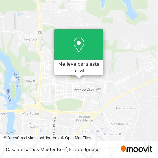Casa de carnes Master Beef mapa