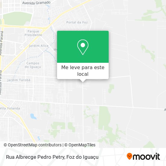 Rua Albrecge Pedro Petry mapa