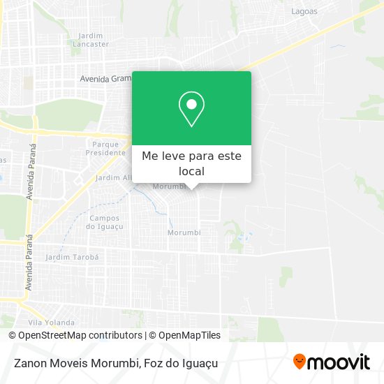 Zanon Moveis Morumbi mapa