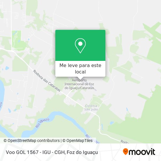 Voo GOL 1567 - IGU - CGH mapa