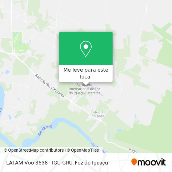 LATAM Voo 3538 - IGU-GRU mapa
