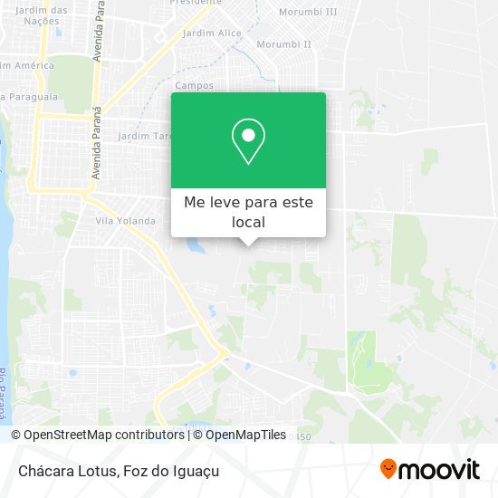Chácara Lotus mapa