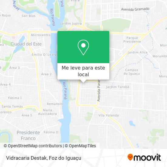 Vidracaria Destak mapa