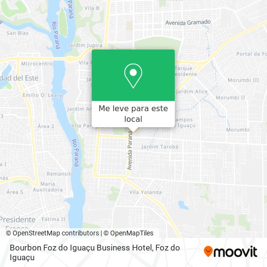 Bourbon Foz do Iguaçu Business Hotel mapa