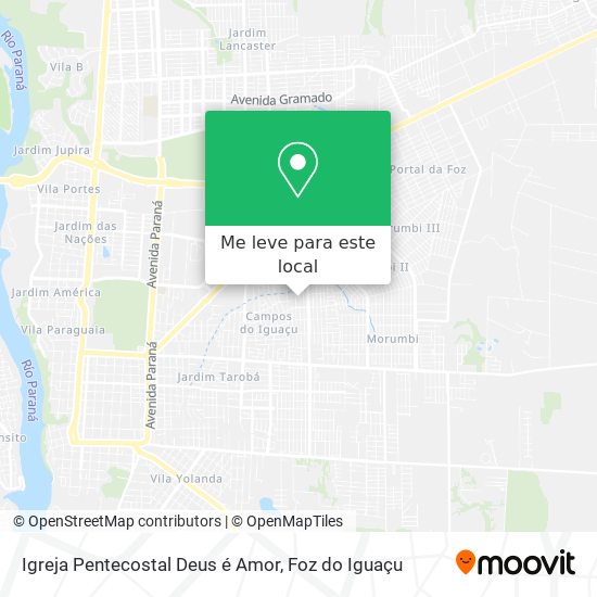 Igreja Pentecostal Deus é Amor mapa