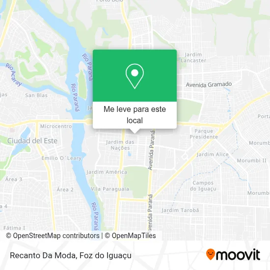 Recanto Da Moda mapa