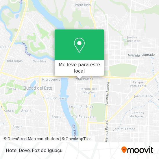 Hotel Dove mapa