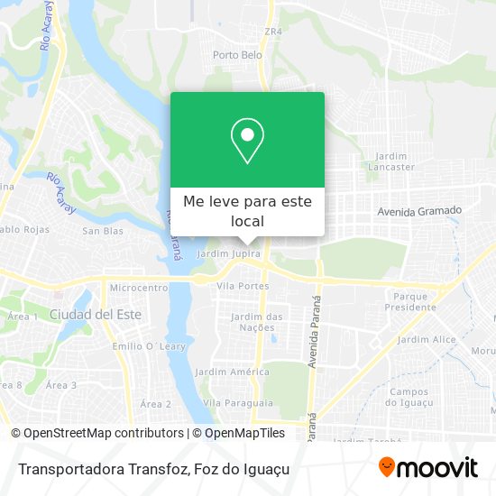 Transportadora Transfoz mapa