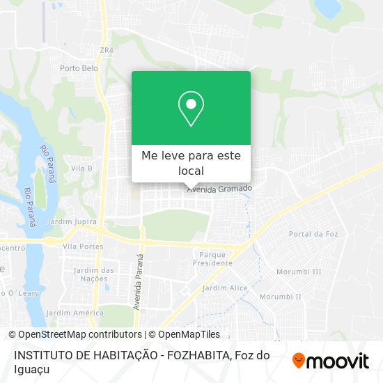 INSTITUTO DE HABITAÇÃO - FOZHABITA mapa