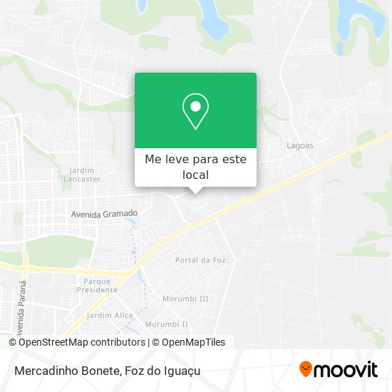 Mercadinho Bonete mapa