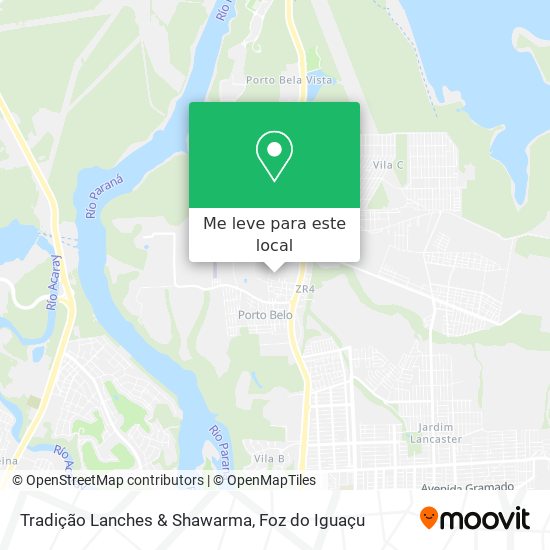 Tradição Lanches & Shawarma mapa