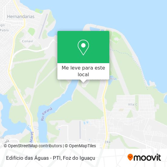 Edifício das Águas - PTI mapa