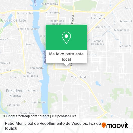 Pátio Municipal de Recolhimento de Veículos mapa