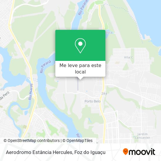 Aerodromo Estância Hercules mapa