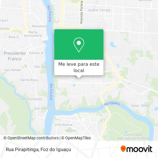 Rua Pirapitinga mapa