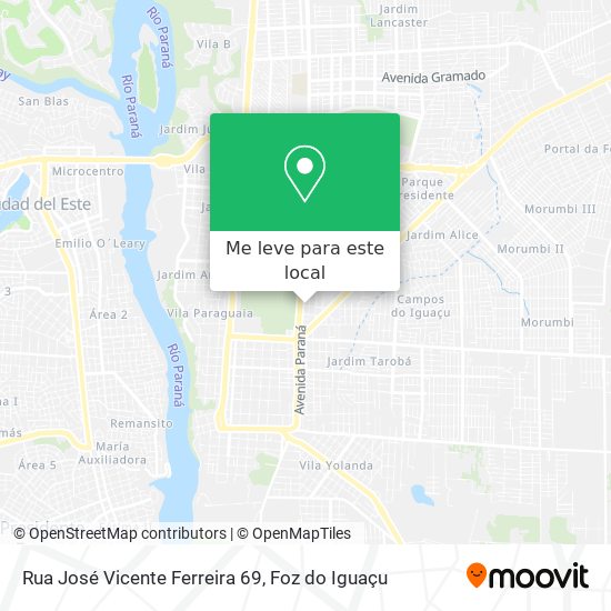 Rua José Vicente Ferreira 69 mapa