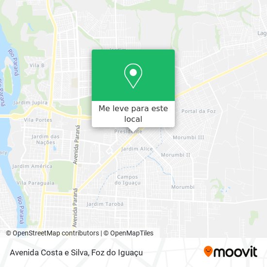 Avenida Costa e Silva mapa