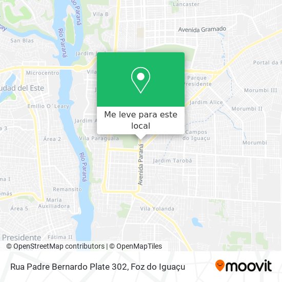 Rua Padre Bernardo Plate 302 mapa