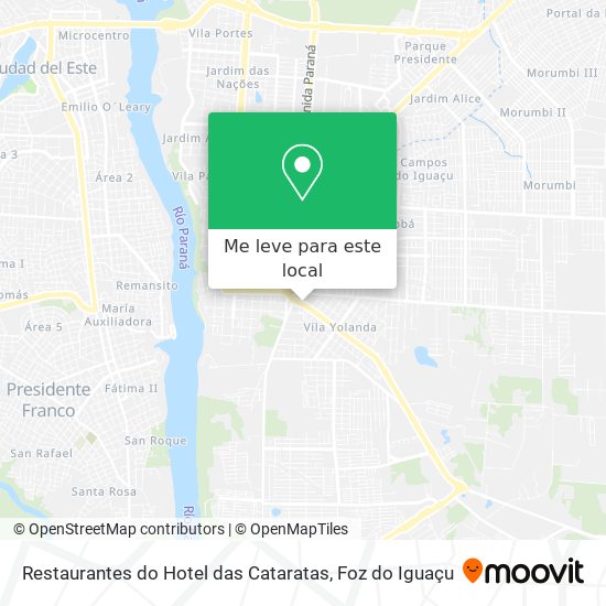 Restaurantes do Hotel das Cataratas mapa