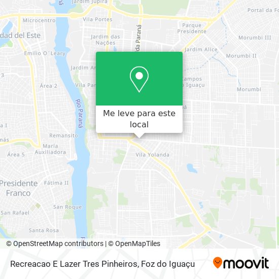 Recreacao E Lazer Tres Pinheiros mapa