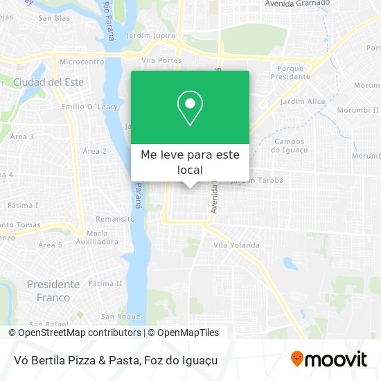 Vó Bertila Pizza & Pasta mapa