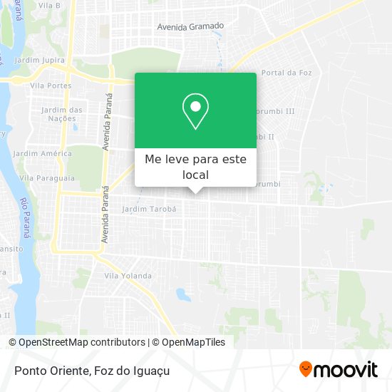 Ponto Oriente mapa