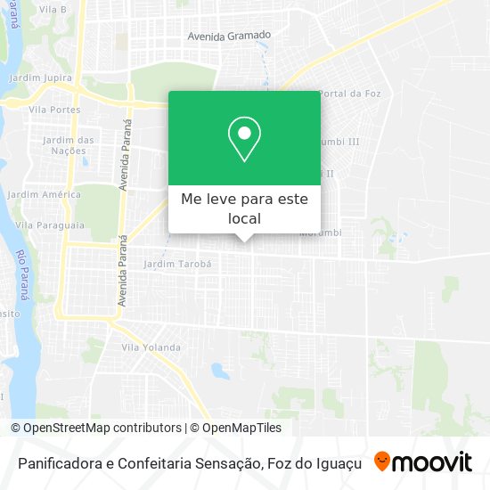 Panificadora e Confeitaria Sensação mapa