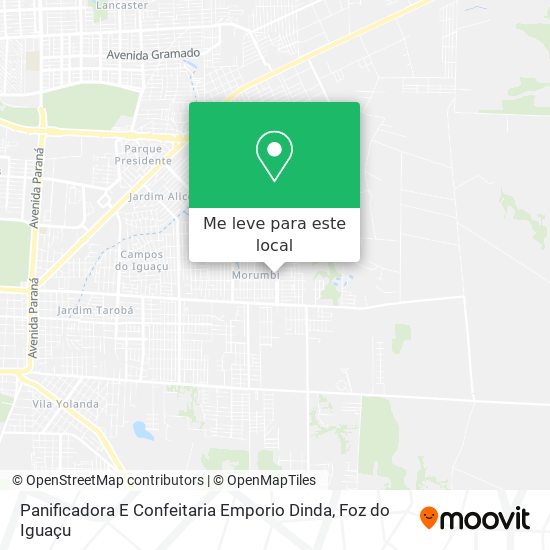 Panificadora E Confeitaria Emporio Dinda mapa