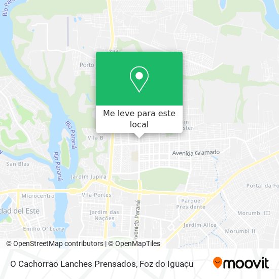 O Cachorrao Lanches Prensados mapa